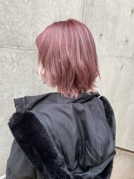 ウノプリール 茶屋町店(unopulir) 【unopulir永尾】ネオウルフボブ☆クリアピンクstyle