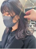 ミディアム/イヤリングカラーラベンダー/馴染むインナーカラー