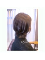 ヘアーアトリエ ラポルト(hair atelier la porte.) グレープアッシュカラー/ミディアムボブ
