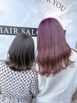 レム 綱島店(REM) ブラウンベージュ&くすみバイオレット