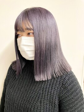 ベルクープス 天王寺店(Belle Coupes) 【BelleCoupes】三島直子 パープルグレー タッセルカット