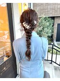 編みおろし#ヘアセット#結婚式ヘアセット#編み下ろし