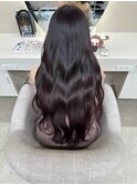 イメチェンハッシュカットフルバング似合わせレッドブラウン
