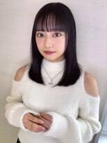 ルイマダーナ 栄店(LOUIMADNA) 艶感　ストレート　透明感　アッシュ　ぱっつん前髪　艶カラー