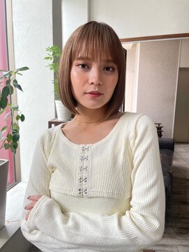 アンバー 池袋(amber) 切りっぱなしボブ/美髪/ピンクブラウン[池袋駅]