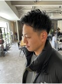 20代30代40代メンズアップバング清潔感爽やかシャギーショート