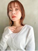 【siesta】京都河原町　大人ウルフボブxアプリコットベージュ