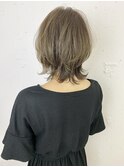 ネオウルフ×ミルクティハイライトボブウルフ　ウルフカット