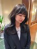 前髪カット＋ハイ透明感カラー＋極潤TR ￥13200