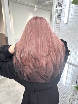 ジルバイジゼル(JILL by GiseL) ペールピンク×ムラ修正ブリーチ