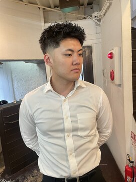 ビーバイエイトジェンツ(Bee by EIGHT GENTS) サーフカール/スパイキーショート/ブルーブラック/心斎橋