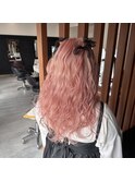 艶感ピンク×可愛いアレンジヘア◎お呼ばれにも