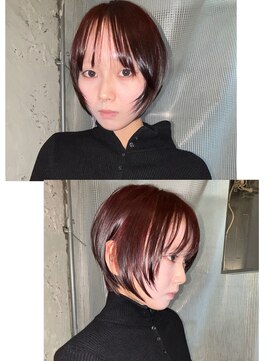 ノラ シブヤ(NORA) ★ショートレイヤー赤髪ショートウルフショートカットレッド