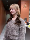 ミルクティー×ブラウンルーツデザインカラー