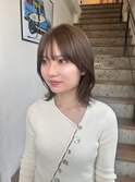 ○ オリーブベージュ くびれ ボブ○