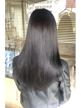 ヘアメイク シュシュ(Hair make chou chou) 大人かわいい前髪ココアブラウンフリンジウェーブ20代30代