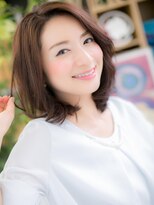 カバーヘア ブリス 大宮西口(COVER HAIR bliss)&nbsp;毛先パーマが大人かわいい黒髪風ローライトg大宮20代30代40代!