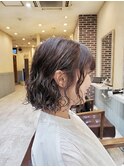 ボブ×パーマ