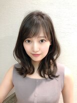 大人かわいい小顔外はねくびれミディアム 20代30代40代