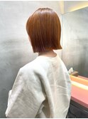 【伊勢】外ハネボブ×オレンジブラウン