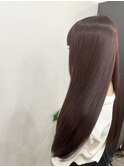 美髪ストレート×艶チェリーレッド