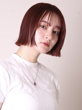 ヨファヘアー 岡本店(YOFA hair) デザインカラーレイヤーカットウェットヘアオリーブベージュ0703