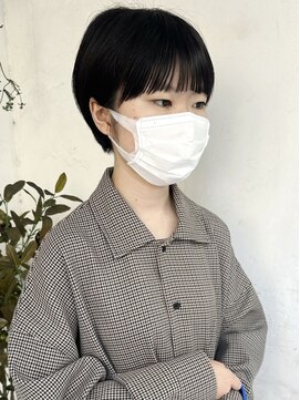 トレヘアー(tRe hair) 黒髪マッシュショート 20代30代40代