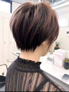 リル バイ ジルブラン(Lil by JIL BLAN) ショートボブグレージュハイライトレイヤーカット髪質改善