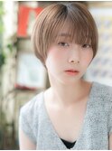 ★透明感カラー小顔補正カット艶感マッシュショート20代30代★10