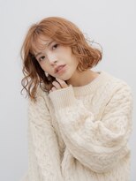 シアエミュー 新越谷店(SHEER emu)&nbsp;オレンジベージュとボブスタイル