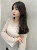 イメチェン外ハネボブ美髪ワイドバングレイヤー韓国ブリーチなし