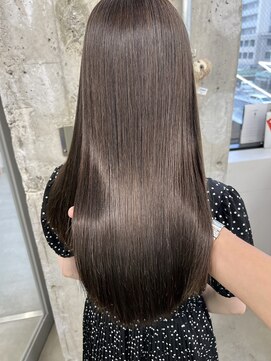 ネウィ 天王寺(newi) 赤味の無い透明感グレージュカラー/髪質改善ストレート