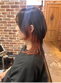 大人ボブレイヤーカットアッシュカラーダブルカラーおしゃれ女子