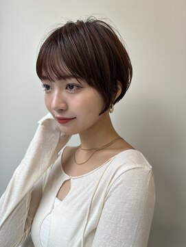 ソワネ 表参道(soigne) 表参道髪質改善カラーウルフショートボブアッシュグレージュ40代