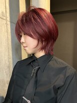 ステン(sten) ワンブリーチでレッドカラー