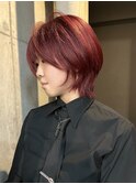 ワンブリーチでレッドカラー
