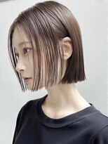 ノラギンザユー(NORA GINZA/U) 切りっぱなし外ハネボブ艶暗髪シースルーバング