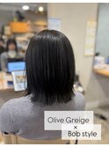 【cut＋color】 オリーブグレージュ &nbsp;× &nbsp;ボブスタイル