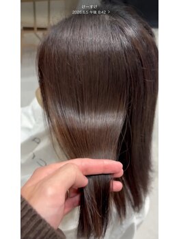 ブリック(Bric)の写真/【福岡/姪浜美容室】髪へのダメージを極限まで抑え、自然なサラサラ仕上がりが叶う人気メニュー☆