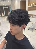 フェザーパーマニュアンスセンターパート刈り上げ眉カット洋光台