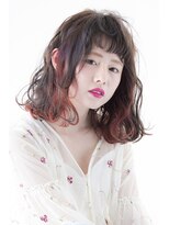 ヘアーアンドメイク ファット(Hair&Make PHAT) 波ウェーブミディアムボブインナーカラー20代30代