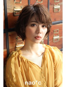 ナオシ トレス 富雄店(nao*c tres) 【奈良/富雄nao*c】笑顔が似合う☆大人かわいい丸みショートヘア