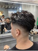 バーバー　刈り上げショート/アップバング/フェードカット