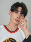 波巻き束感ショートツーブロックマッシュアップバングコンマヘア