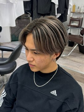 メンズ サロン ドット トウキョウ 町田店(men's salon dot. tokyo) 【小柳裕夢】センターパート×メンズバレイヤージュ