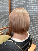 ダブルカラーショートボブインナーカラーハイライトケアブリーチ