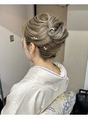訪問着ヘアセット