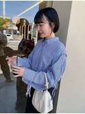 ショートカット丸みショート耳掛けひし形小新潟西区　小新