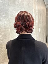 ヘアセット 結婚式 結婚式ヘア ツインアレンジ 原宿ヘアセット