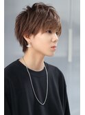 ナチュラルウルフソフトツーブロック韓国ウルフ